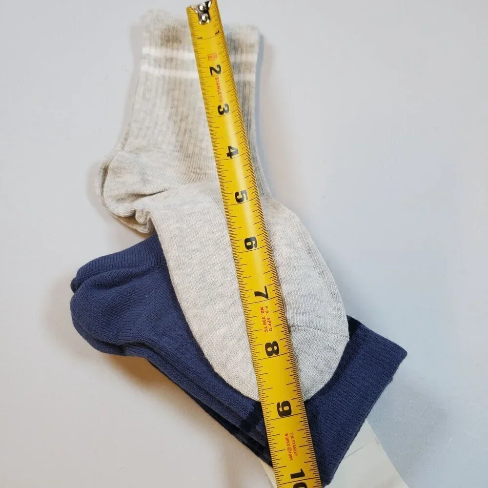 H&M Move 3-Pack Sport Socks Mid-Calf Cotton Blend Casual 13-1.5 NWT Assorted
